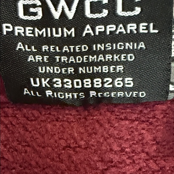 GWCC London England Logo Maroon Hoodie with Front Pocket Men/s Size M - Picture 5 of 11